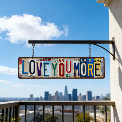 Valentine’s Day “Love You More” Vintage Street Sign – Romantic Metal Wall Decor | 16 × 4 in – image 4