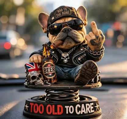 DashMood – “Too Old To Care” Dashboard Bobblehead – image 2