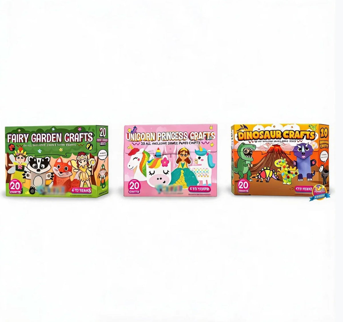 BrainCraft – Kids Educational Activity Kit – Unicorn Princess+Fairy Garden+Dinosaur