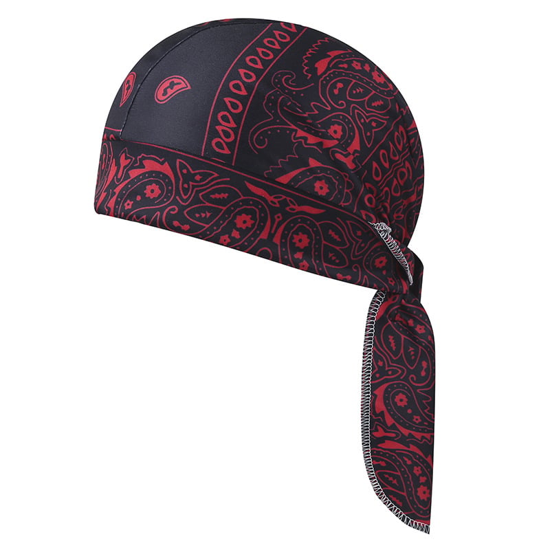 Elastic Cycling Sports Cap – Red-Black