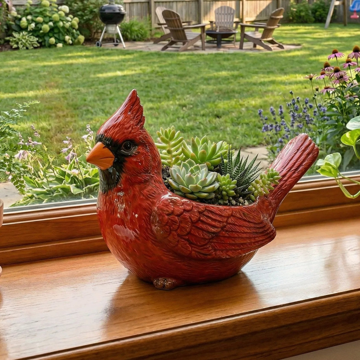NatureNest – Cardinal Bird Succulent Planter – image 2