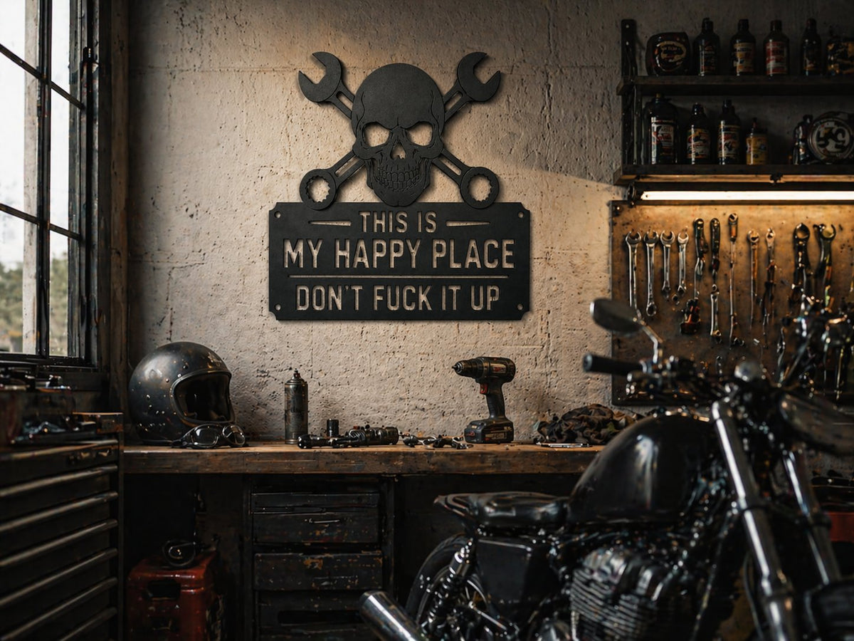 ForgeVibe – “This Is My Happy Place” Metal Wall Art Sign – image 4