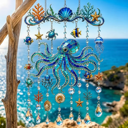 CoralWhispers – Seaside Wind Chime – Octopus / Buy 1