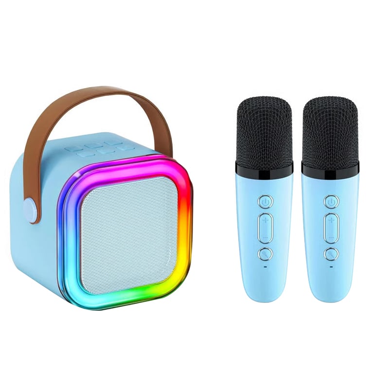 BeatVox – Mini Karaoke Speaker with Mics – Blue