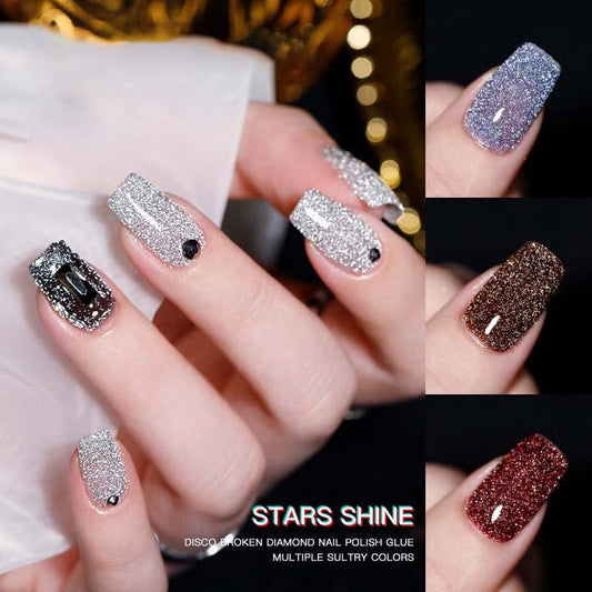 TitanGlow – Ultra-Saturated Diamond Glitter Gel – Silver
