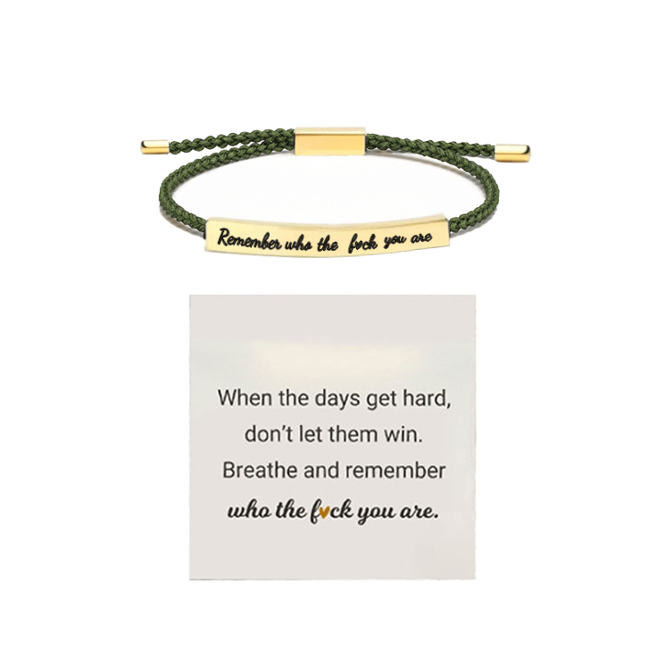 SoulSpeak – A Bracelet of Encouragement & Strength – Gold / Green
