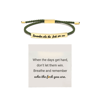 SoulSpeak – A Bracelet of Encouragement & Strength – Gold / Green