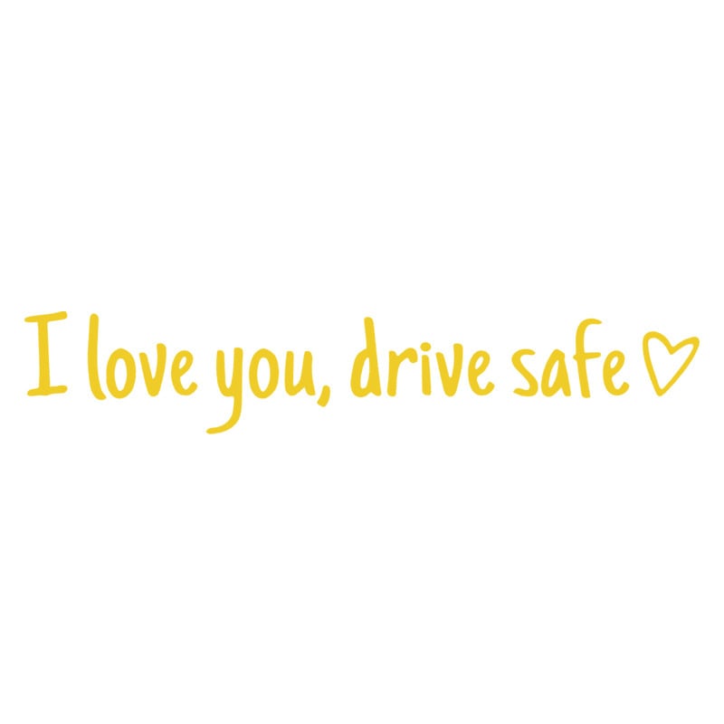 ShineWords – Reflective Car Quote Stickers – Yellow