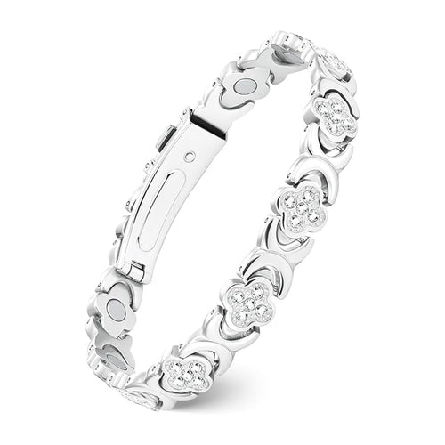 Flower Copper Bracelet – white / Regulator + Gift Box