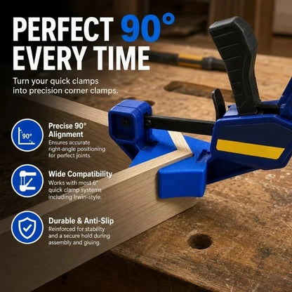AngleFix – 90 Degree Corner Clamp Adapter – Blue / 1 Set (4 Pieces)