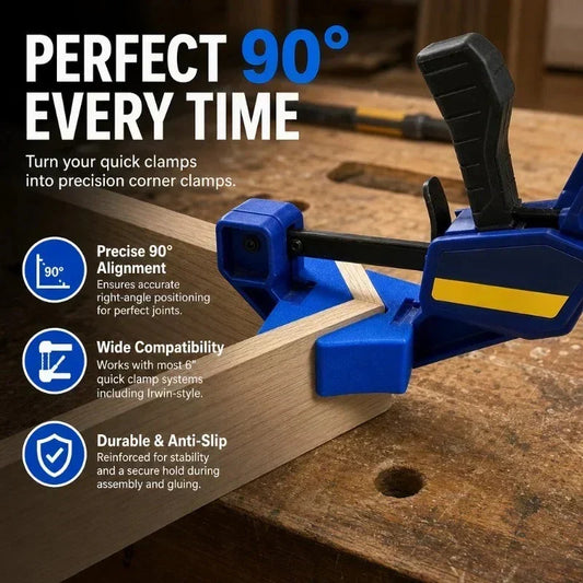 AngleFix – 90 Degree Corner Clamp Adapter – Blue / 1 Set (4 Pieces)
