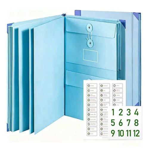 SwiftSort - Expandable Document Folder – Blue