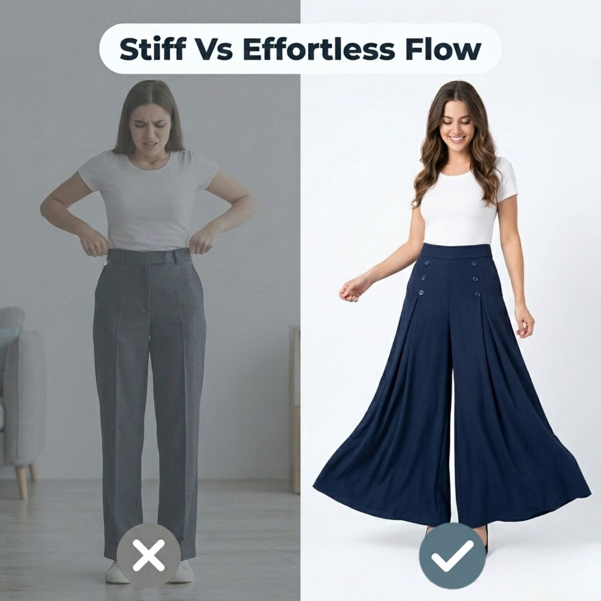 BelleFlow – Flattering Wide Leg Comfort Trousers – image 3