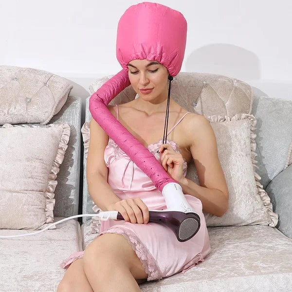 Portable Curl - Hair Bonnet Dryer Cap – Drying Cap（Pink) ( Save 30%)