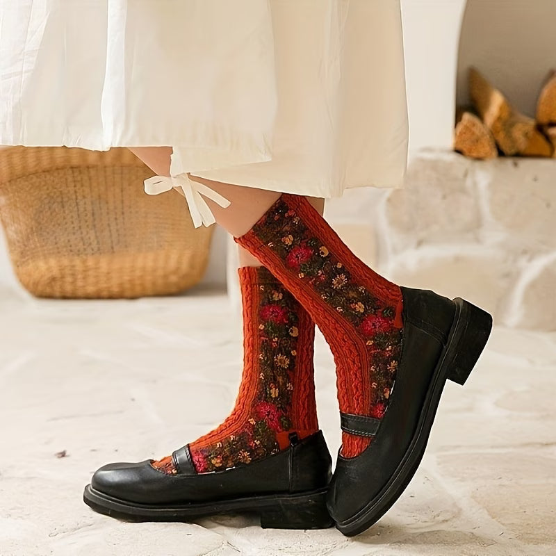 LumeFlora – Soft Cotton Embroidered Flower Socks – image 17