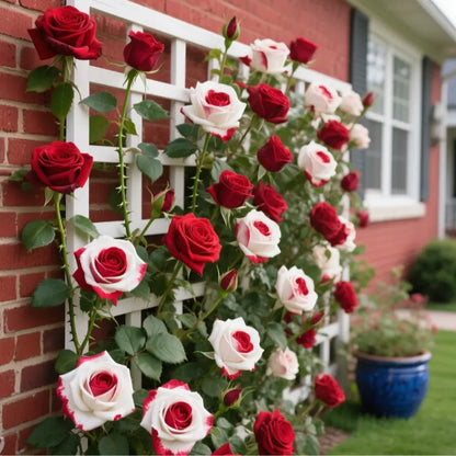 RoseLuxe – Rare Twin Red White Rose Flower Seeds – image 7