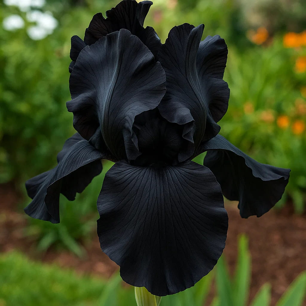 BloomAura – Exotic Tall Bearded Iris Flower – Black Butterfly / 2 Iris Rhizomes