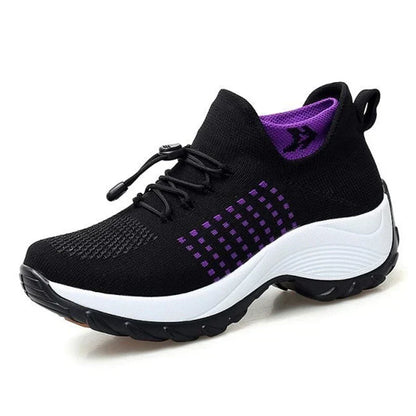 Ortho Relief™ • Orthopedic comfort sneakers for women – Black/Purple / 35
