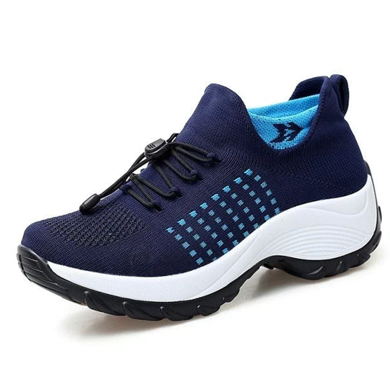 Ortho Relief™ • Orthopedic comfort sneakers for women – Navy Blue/Light Blue / 35