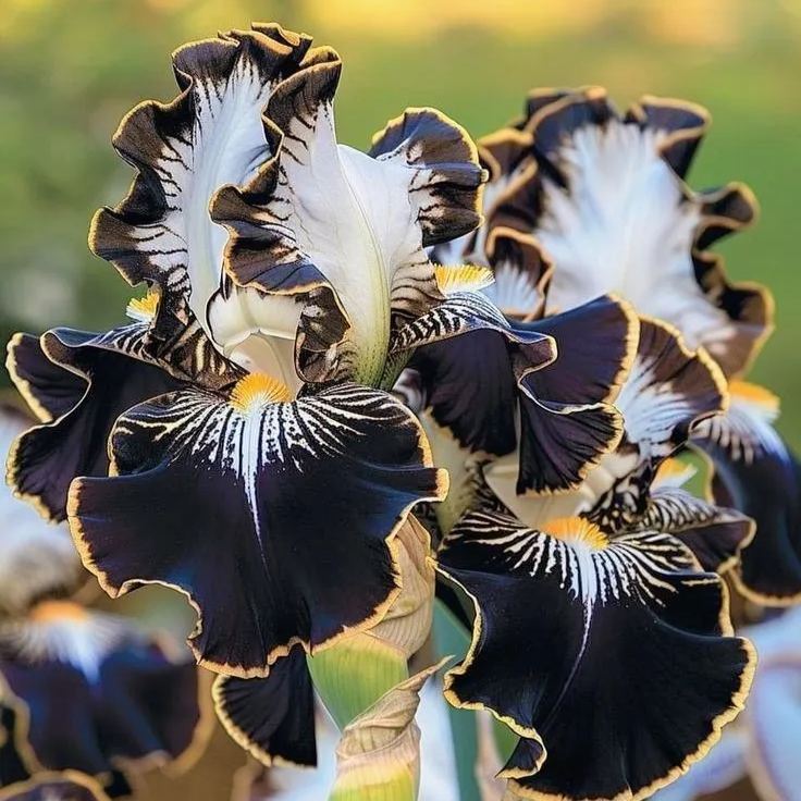 BloomAura – Exotic Tall Bearded Iris Flower – Ivory Bloom / 2 Iris Rhizomes