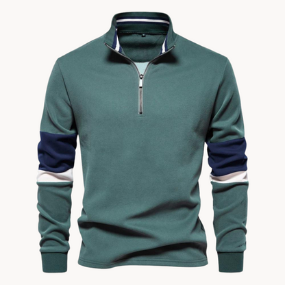 Nathan Quarter-Zip Sweater – Green / S
