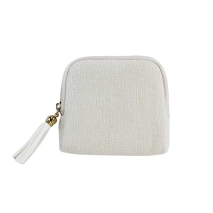 LuxeCarry – Portable Jewelry Storage Bag with Zipper – White