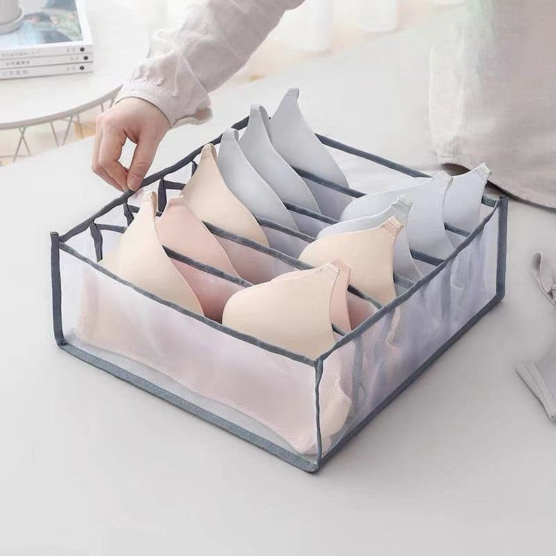 SpaceLayer – Wardrobe Organizer Multi Layer Space Saver – MEDIUM (12.5*12.5*4.7IN): FOR UNDERWEAR, LEGGINGS, T-SHIRTS / Grey