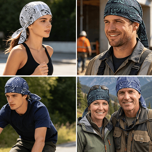 Elastic Cycling Sports Cap – image 4