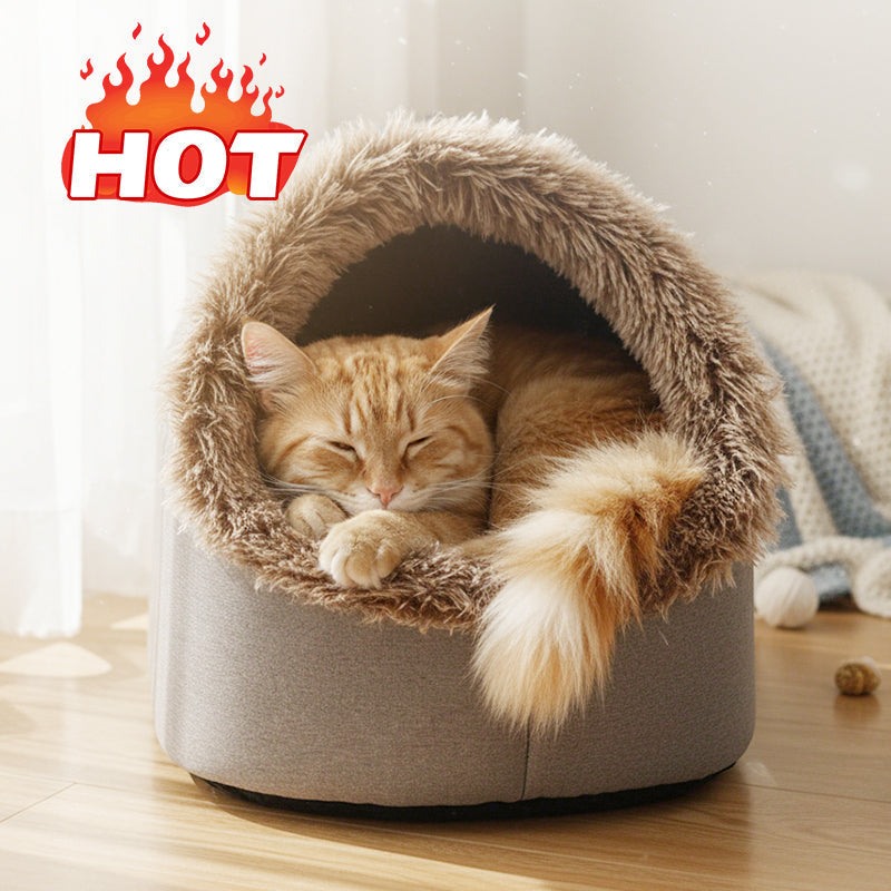 CozyPaws – Warm Retreat Pet Bed – Dark Gary / M (0-11lb/0-5kg) / Buy 1