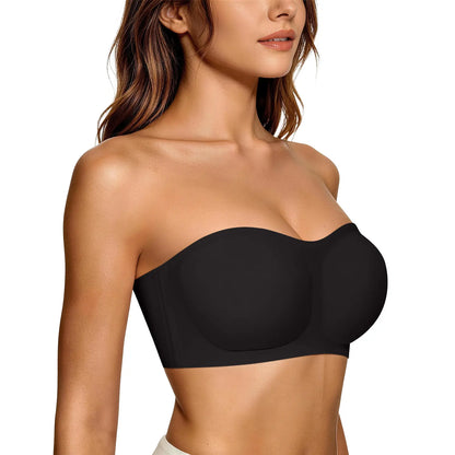 VelvetHold – Non-Slip Strapless Bra – Black / S / Buy 1
