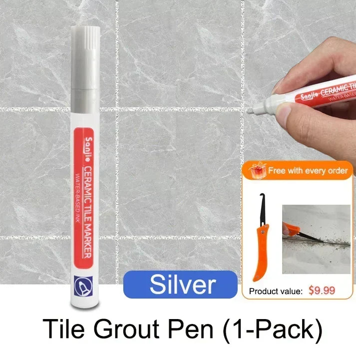 MouldShield – Anti Mould Ceramic Tile Joint Pen – Silver / Without Mold Remover Spray