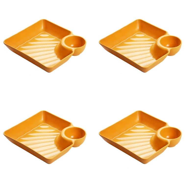 DipMate – Smart Sauce Separated Plate – Yellow *4