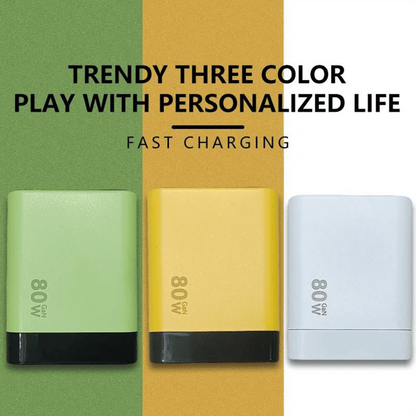 VoltCore – 80W Multi Device Fast Charger – Yellow / Super Fast Delivery