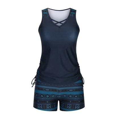 BeachBloom – Modest Bohemian Tankini Swimsuit with Shorts – image 10