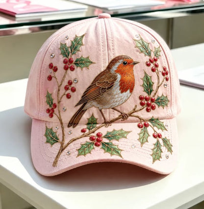 FloraBee – Aesthetic Garden Cap – Robin Holly Garden / One Size Fits Most