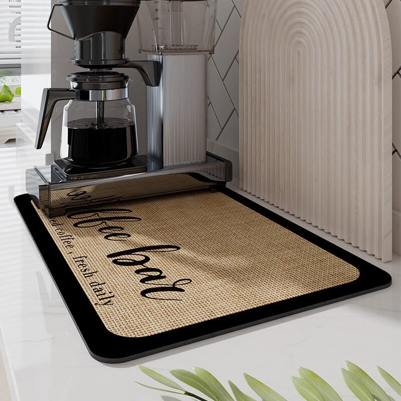 NoSpill – Kitchen Drain Drying Pad – Coffee / 30x40cm