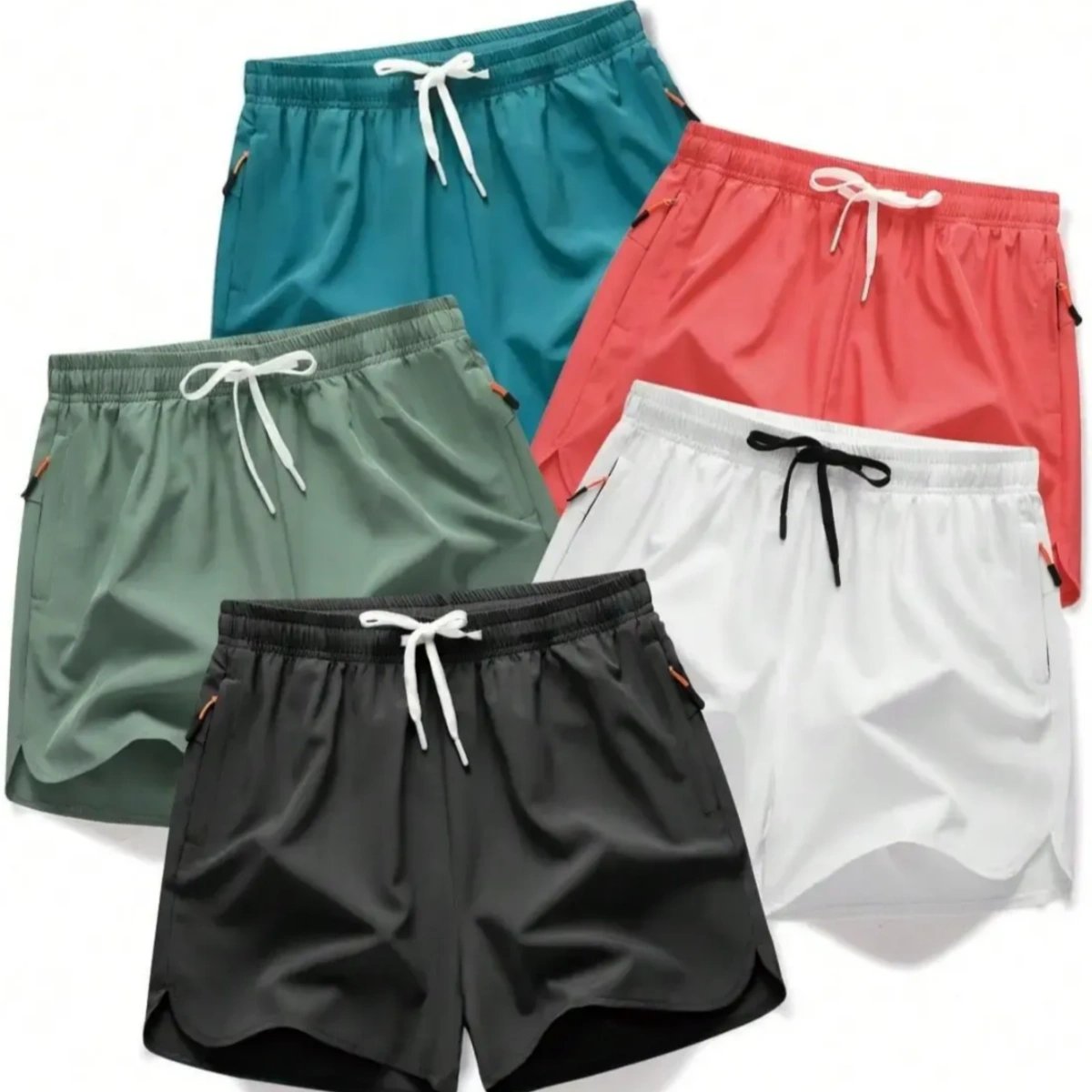 FlexCore - Men's Quick-Dry Running Shorts – Multi colored 1（5pcs） / S