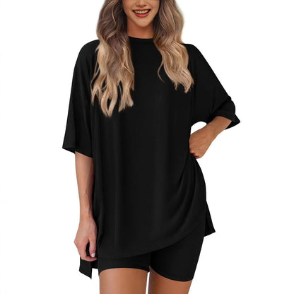 ComfiChic - Two Piece Relaxed Fit Set – Black / S