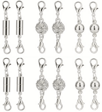 MagniLock – Secure Jewelry Fastener – Silver / Buy 1 Set ( 12 PCS ) / Super Fast Delivery