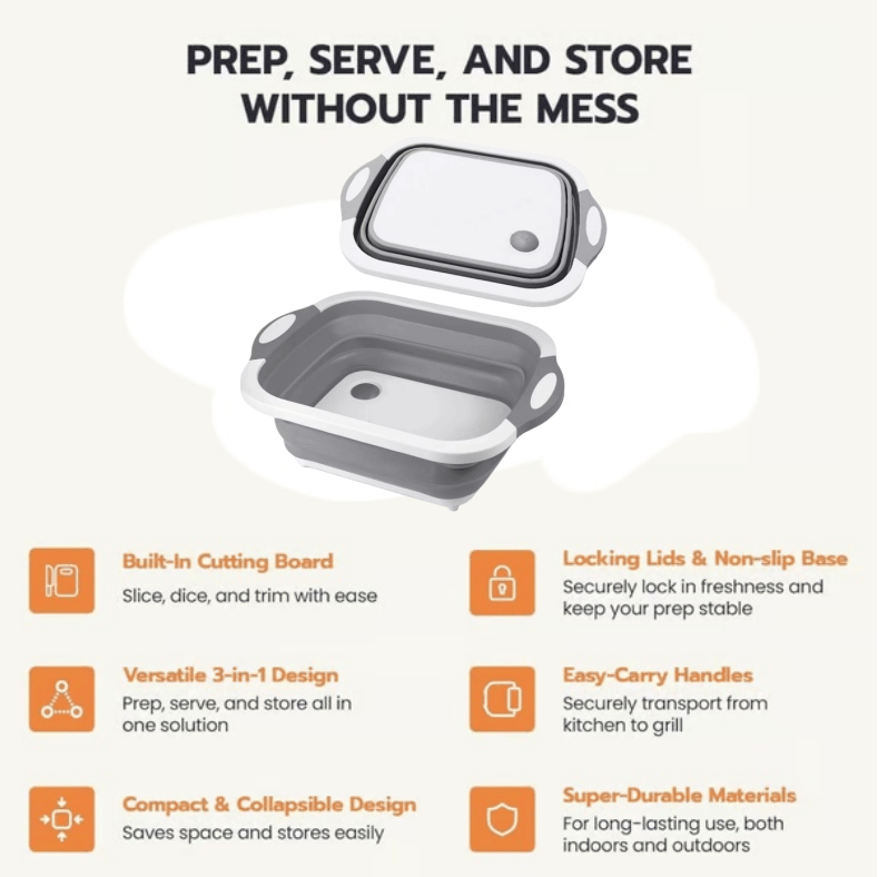 BBQ & Meal Prep Tub | Collapsible Prep Tub – image 4