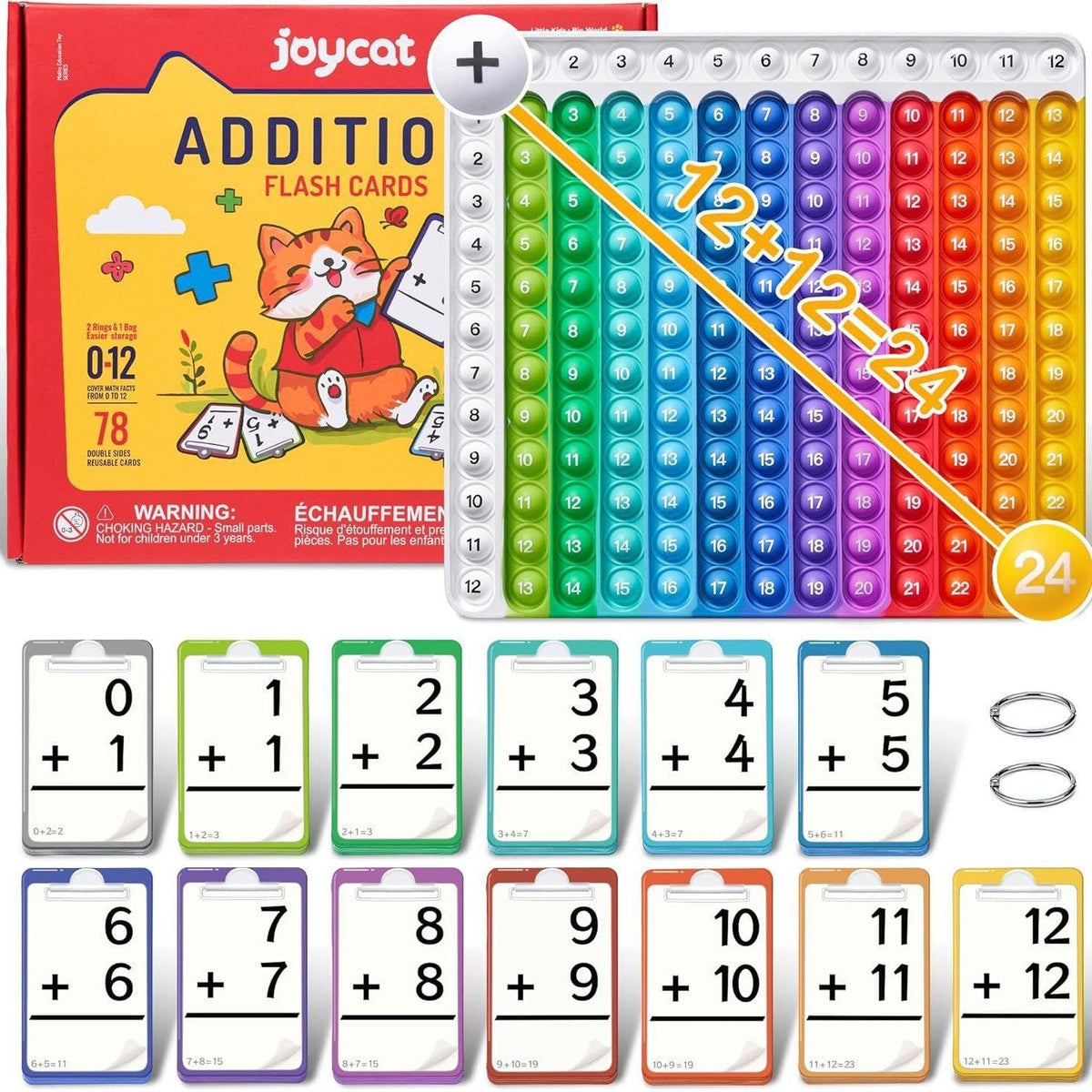 MathGenius – Skill Building Flash Cards Set – Colorful