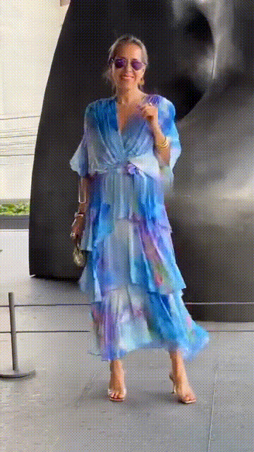 AuraFlow – Watercolor Chiffon Maxi Dress – image 8