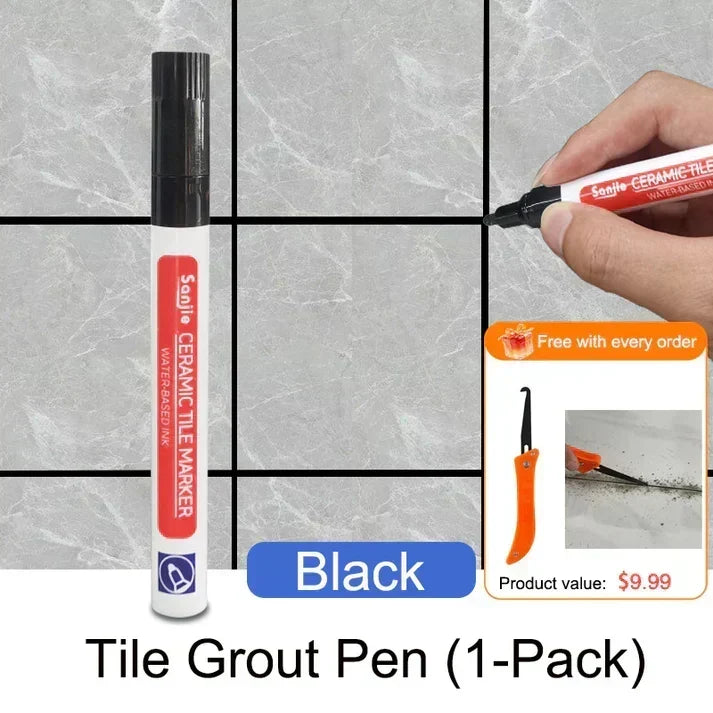 MouldShield – Anti Mould Ceramic Tile Joint Pen – Black / Without Mold Remover Spray
