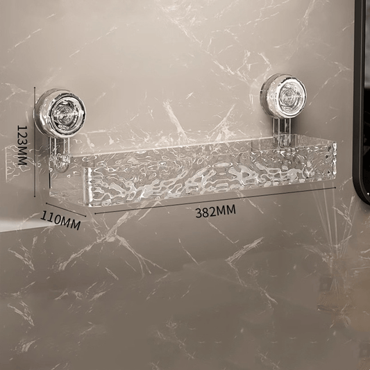 GripStore – Secure Suction Cup Storage Holder – Rectangular / Transparent