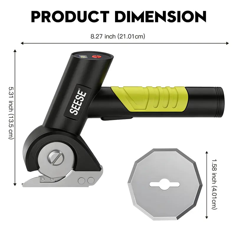 Cordless Electric Scissors for Fabric, Leather & Crafts, Easy Cutting Tool – image 6