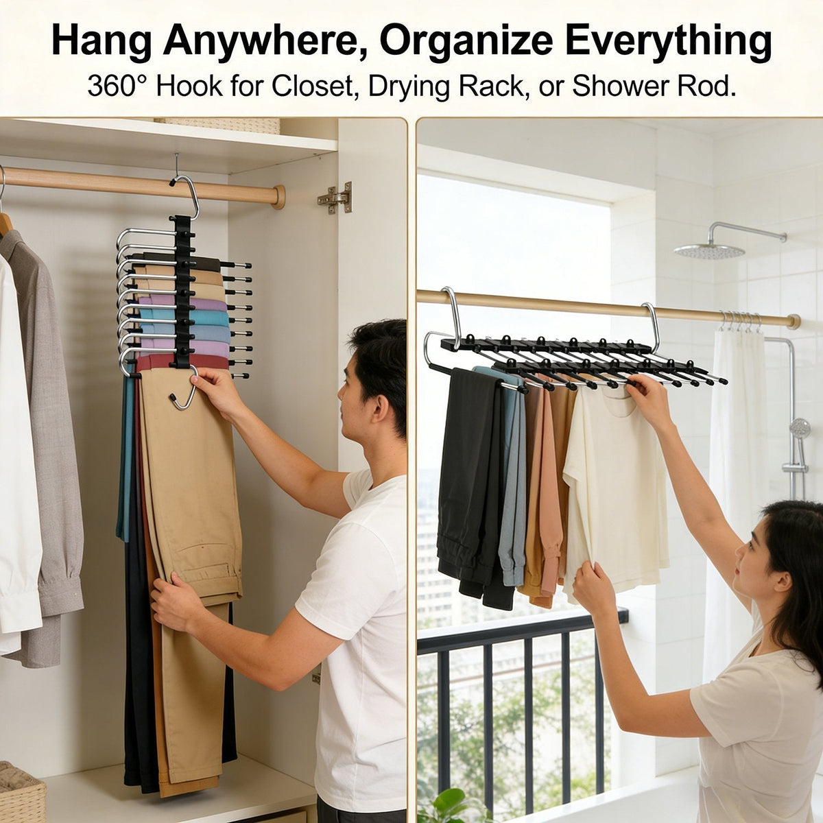 ClosetMax – 9-Tier Hanging Pants Organizer – image 7