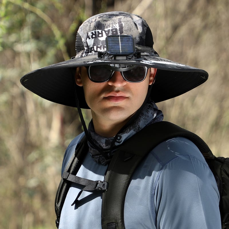 ChillCap Pro – Solar Fan Hat – Letter / Single fan / Unisex Adjustable 22"-25"