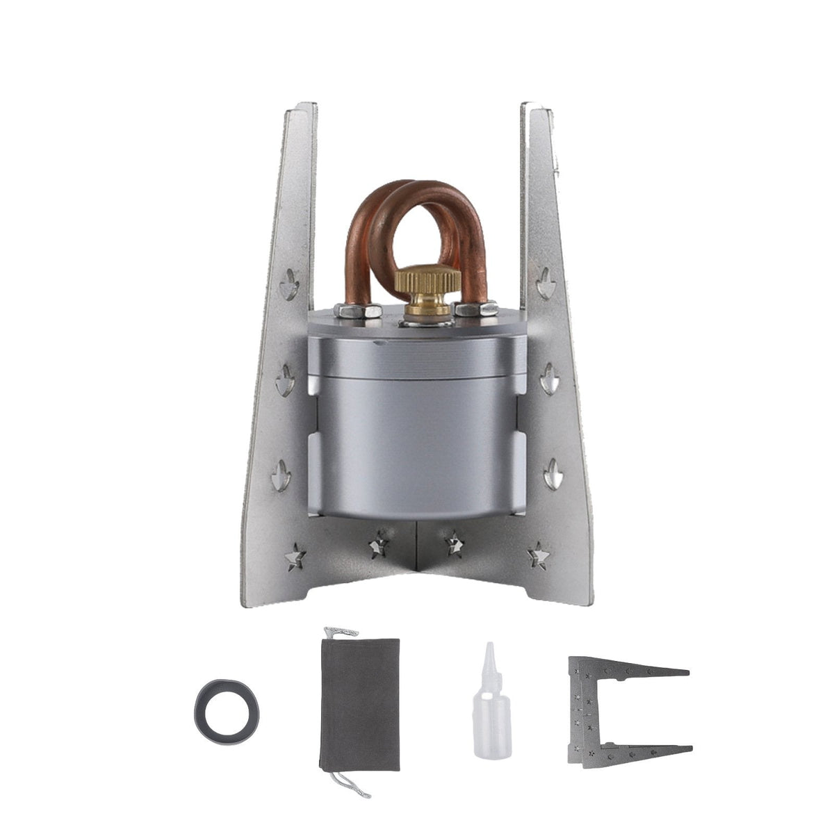 CampBlaze - Lightweight Alcohol Burner – Silver / Standard Hub (Without Stand)