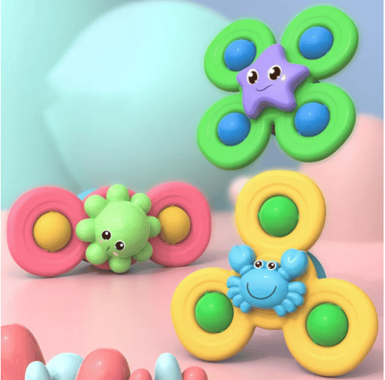 SpinBloom – Interactive Baby Spinner Set – Ocean (3PCS)