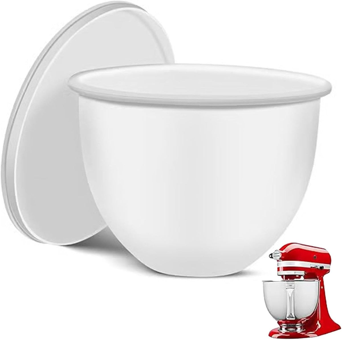 BowlShield – Food Grade Stand Mixer Silicone Liner – White / 9.09in*8.93in*7.35in